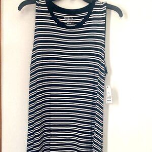 New Time and Tru Black and White Striped Summer or Spring Dress with Tag